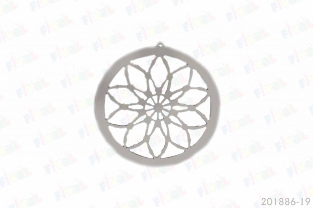 ADORNO MADERA LAMINA MANDALA FLOR 30CM