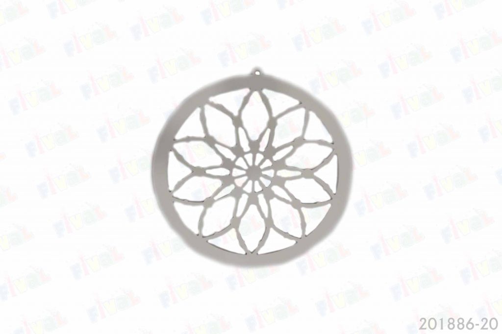 ADORNO MADERA LAMINA MANDALA FLOR 50CM