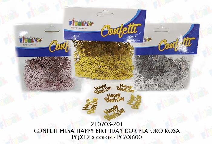 CONFETTI MESA HAPPY BIRTHDAY DOR-PLA-ROSA