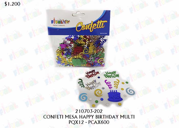 CONFETTI MESA HAPPY BIRTHDAY MULTI